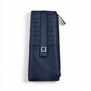 Lodis‎ Julia RFID Leather Slim Zip Wallet Black New